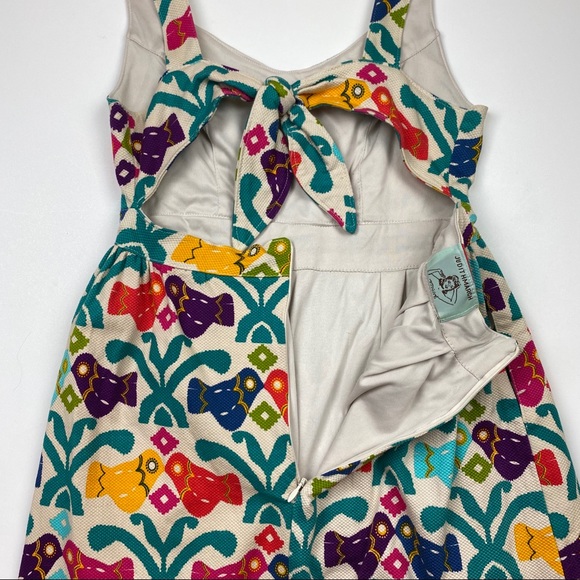 Judith March Aztec Bird Print Dress Multicolored M - Picture 11 of 11